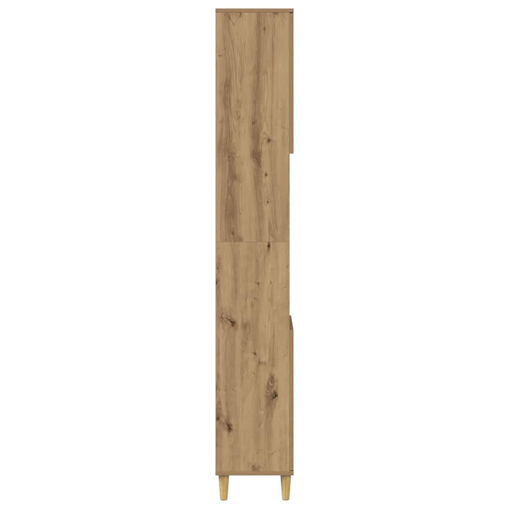 Armadietto Bagno Rovere 30x30x190 cm Legno Multistrato | homemem39