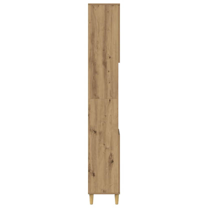 Armadietto Bagno Rovere 30x30x190 cm Legno Multistrato | homemem39