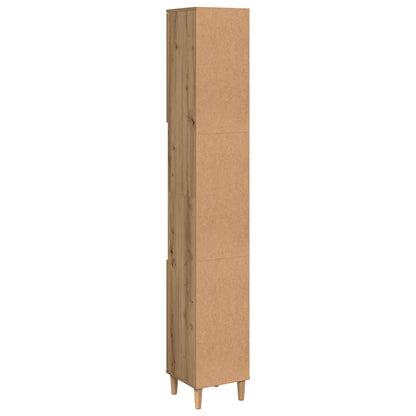 Armadietto Bagno Rovere 30x30x190 cm Legno Multistrato | homemem39