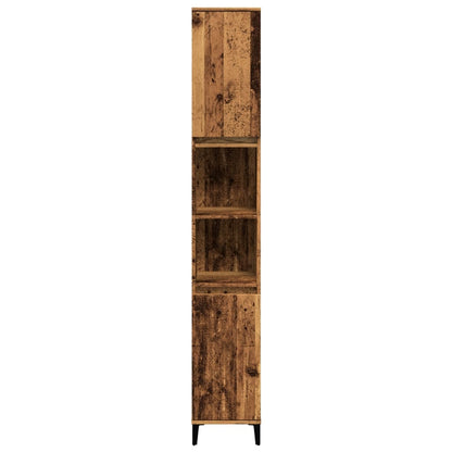 Armadietto Bagno Legno Antico 30x30x190 cm in Legno Multistrato | homemem39