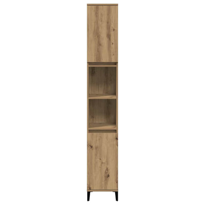 Armadietto Bagno Rovere 30x30x190 cm Legno Multistrato | homemem39