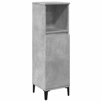 Armadietto da Bagno Grigio Cemento 30x30x100 cm in Truciolato | homemem39