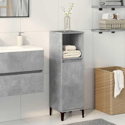 Armadietto da Bagno Grigio Cemento 30x30x100 cm in Truciolato | homemem39