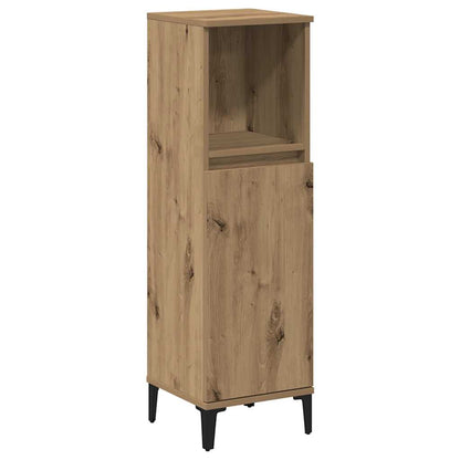 Armadietto da Bagno Rovere Artigianale 30x30x100 cm Truciolato