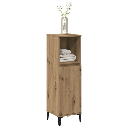 Armadietto da Bagno Rovere Artigianale 30x30x100 cm Truciolato