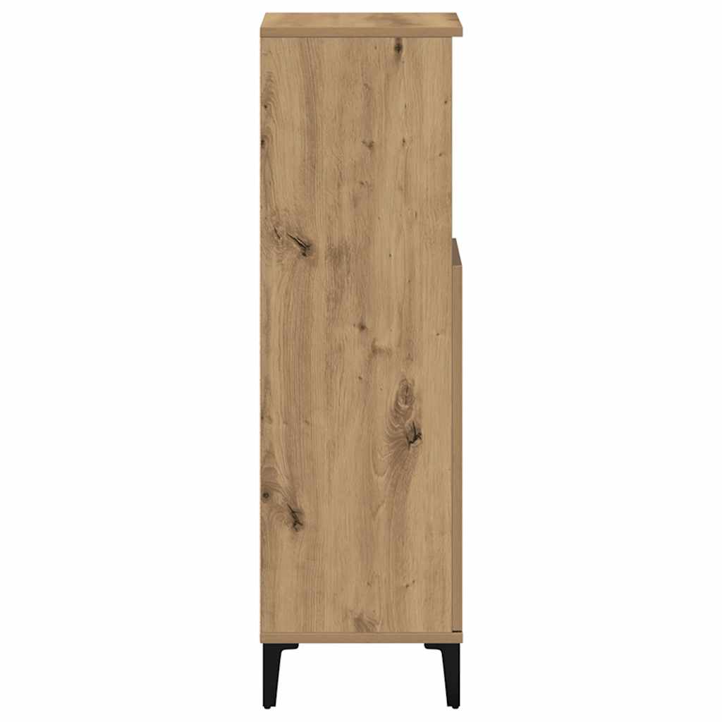 Armadietto da Bagno Rovere Artigianale 30x30x100 cm Truciolato