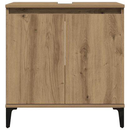 Mobile Lavabo Rovere Artigianale 58x33x60 cm Legno Multistrato