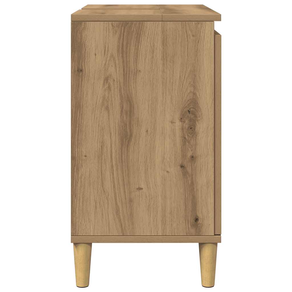 Mobile Lavabo Rovere Artigianale 58x33x60 cm Legno Multistrato