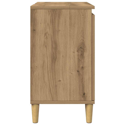 Mobile Lavabo Rovere Artigianale 58x33x60 cm Legno Multistrato