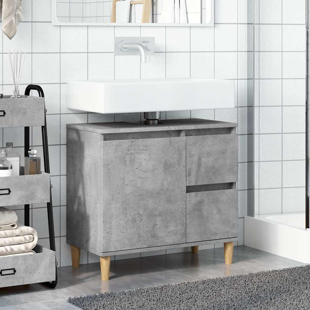 Mobile Lavabo da Bagno Grigio Rovere 65x33x60 cm in Truciolato | homemem39