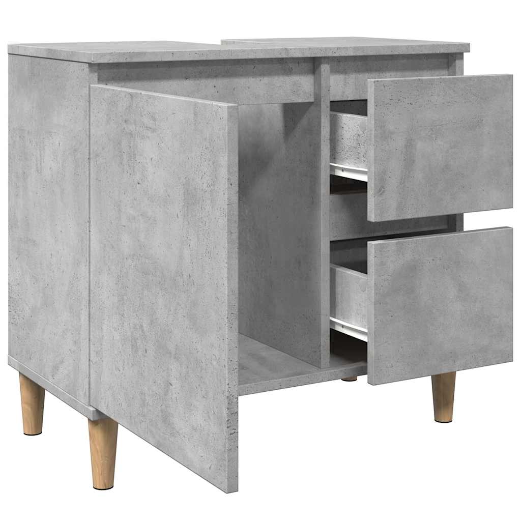 Mobile Lavabo da Bagno Grigio Rovere 65x33x60 cm in Truciolato