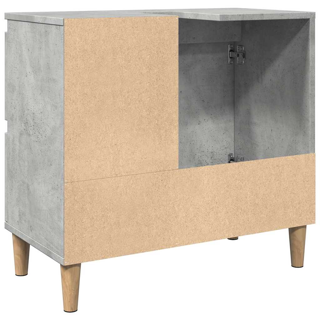 Mobile Lavabo da Bagno Grigio Rovere 65x33x60 cm in Truciolato