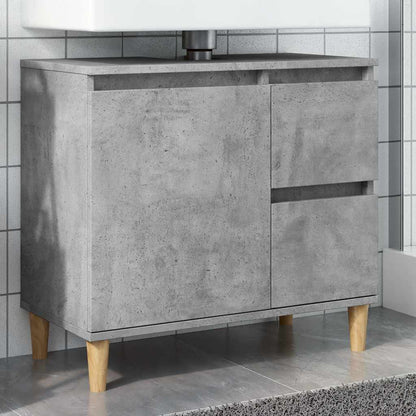 Mobile Lavabo da Bagno Grigio Rovere 65x33x60 cm in Truciolato