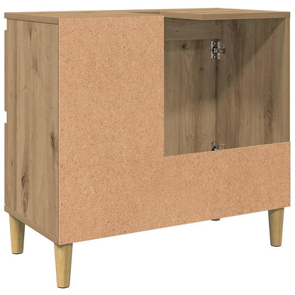 Mobile Sottolavabo Rovere Artigianale 65x33x60 cm in Truciolato