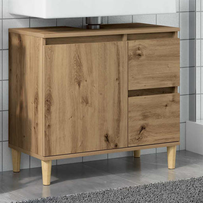 Mobile Sottolavabo Rovere Artigianale 65x33x60 cm in Truciolato