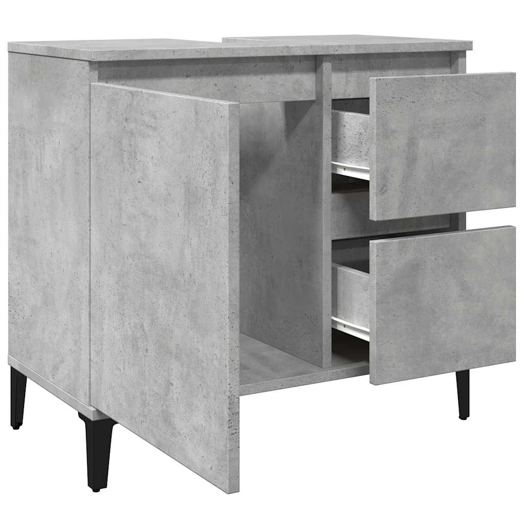 Mobile Lavabo da Bagno Grigio Rovere 65x33x60cm in Truciolato | homemem39