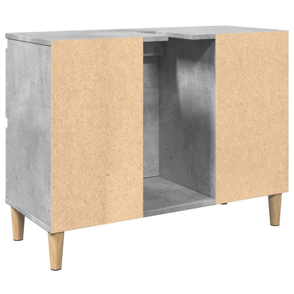 Mobile Lavabo Grigio Cemento 80x33x60 cm in Legno Multistrato