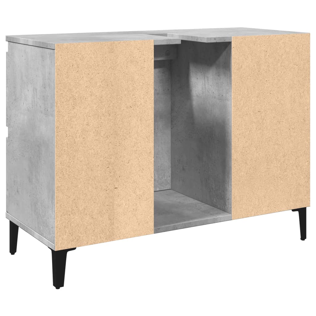 Mobile Lavabo Grigio Cemento 80x33x60 cm in Legno Multistrato