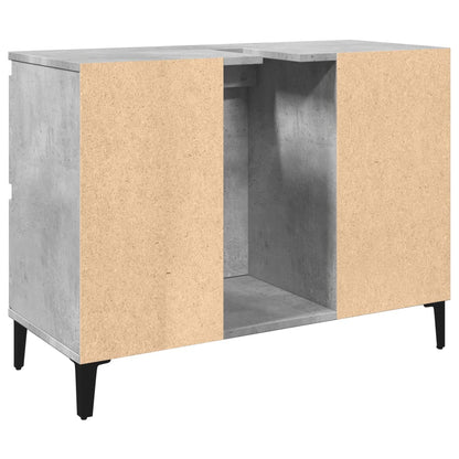 Mobile Lavabo Grigio Cemento 80x33x60 cm in Legno Multistrato