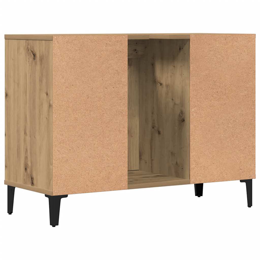 Mobile Lavabo Rovere Artigianale 80x33x60 cm Legno Multistrato