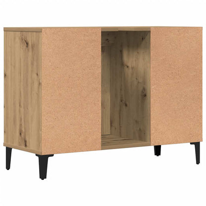 Mobile Lavabo Rovere Artigianale 80x33x60 cm Legno Multistrato