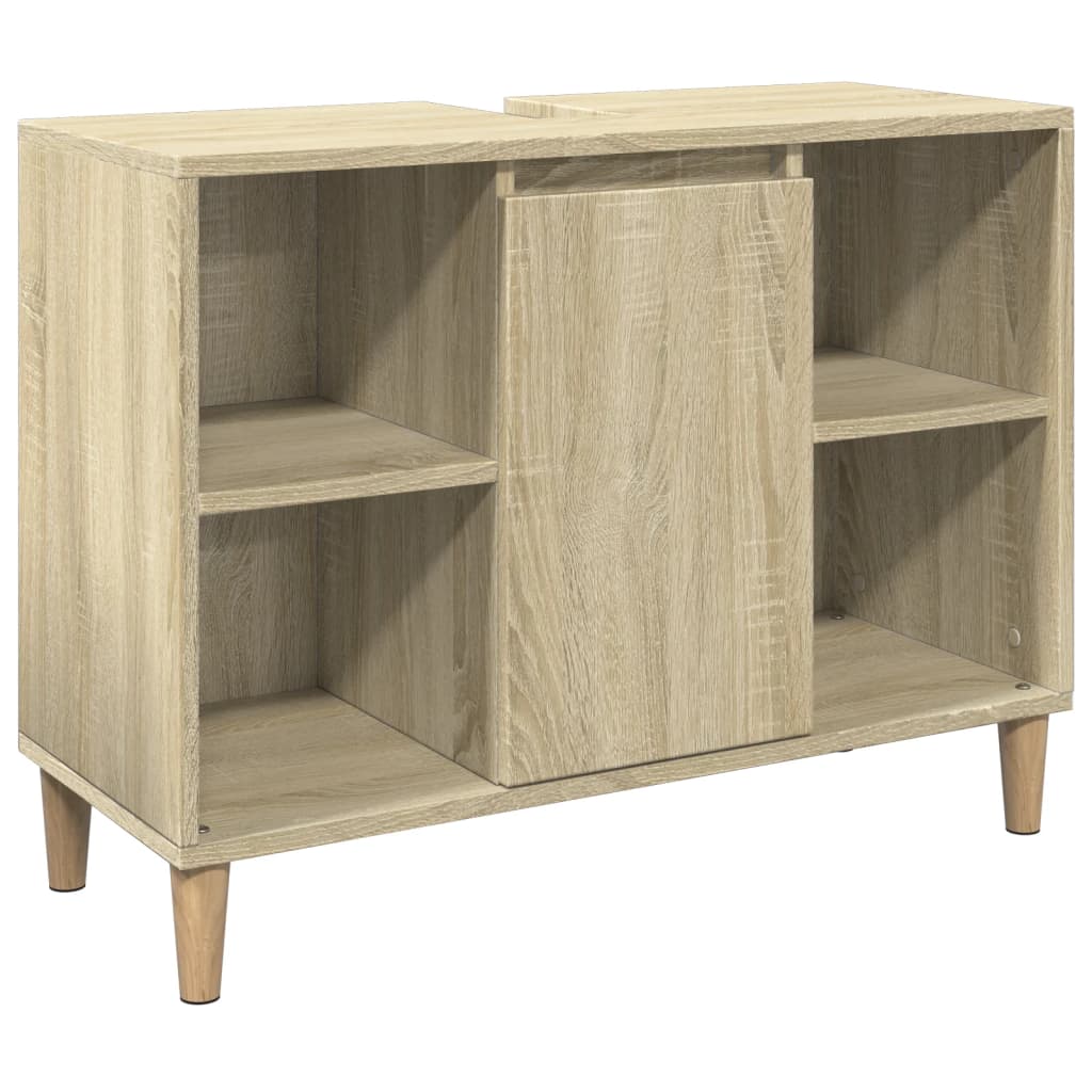 Mobile da Bagno Rovere Sonoma 80x33x60 cm in Legno Multistrato