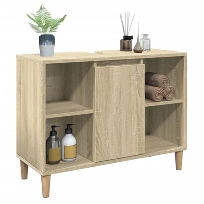 Mobile da Bagno Rovere Sonoma 80x33x60 cm in Legno Multistrato