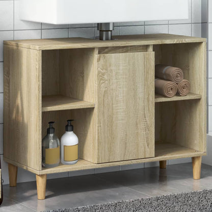 Mobile da Bagno Rovere Sonoma 80x33x60 cm in Legno Multistrato