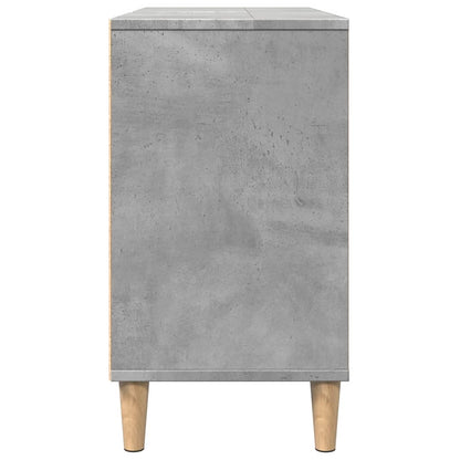 Armadietto da Bagno Grigio Cemento 80x33x60cm Legno Multistrato | homemem39