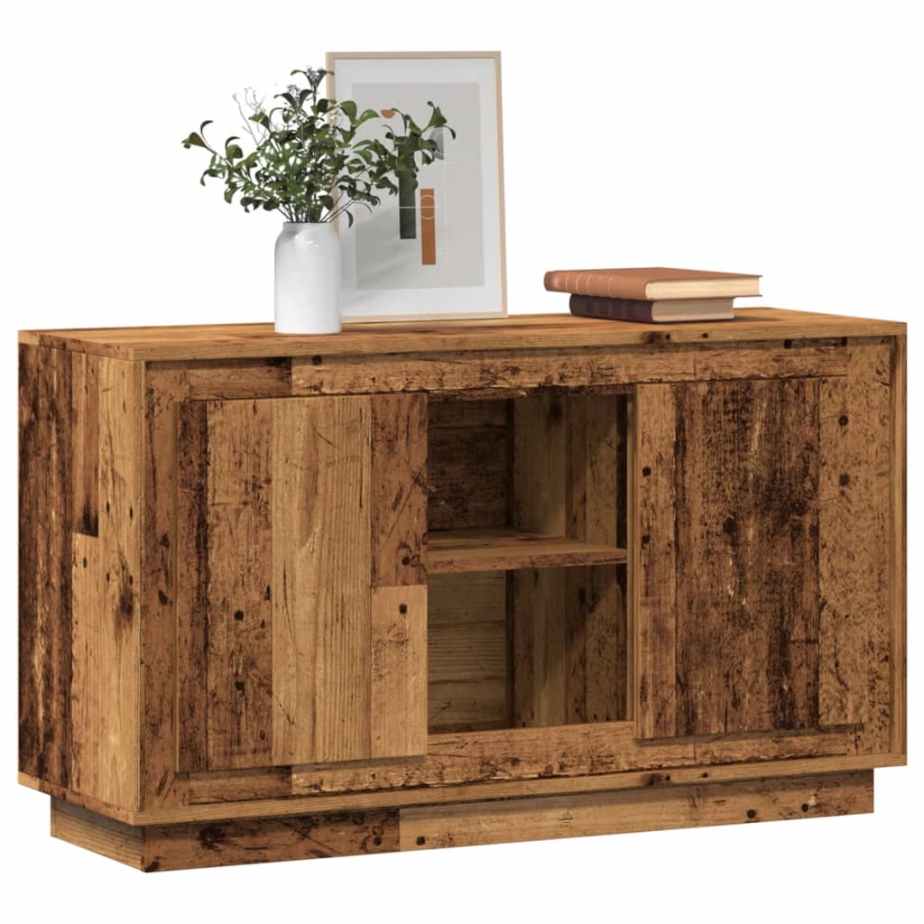 Credenza Legno Antico 102x35x60 cm in Legno Multistrato - homemem39
