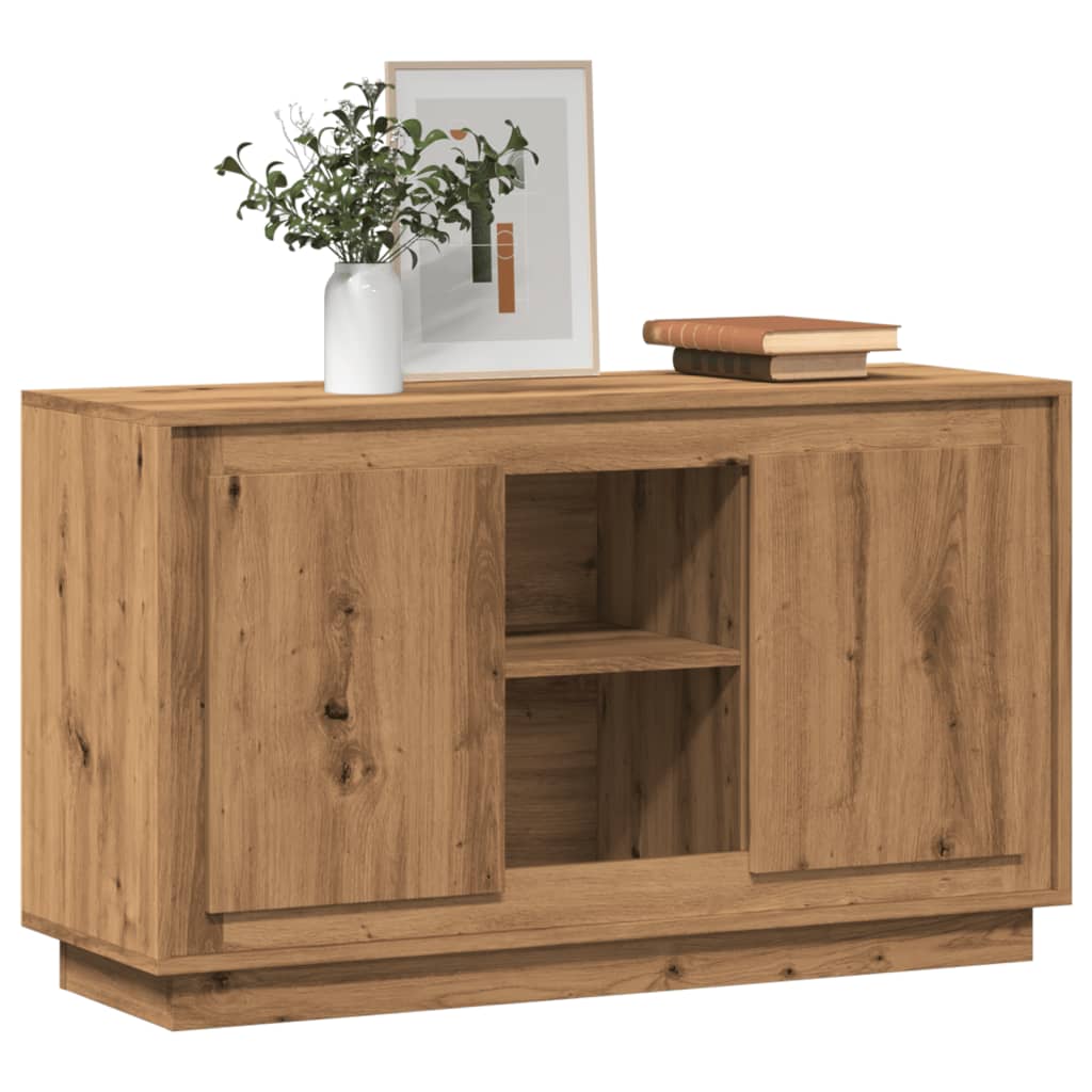 Credenza Rovere Artigianale 102x35x60 cm in Legno Multistrato - homemem39