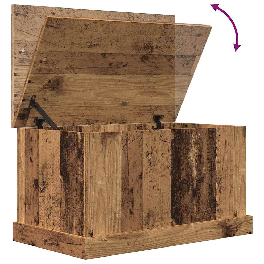 Scatola Portaoggetti Legno Antico 70x40x38 cm Legno Multistrato | homemem39