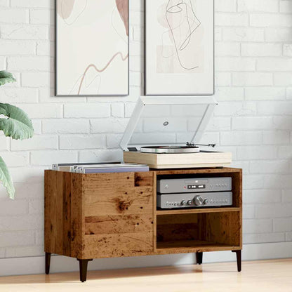Mobile Porta Dischi Legno Antico 84,5x38x48cm Legno Multistrato | homemem39