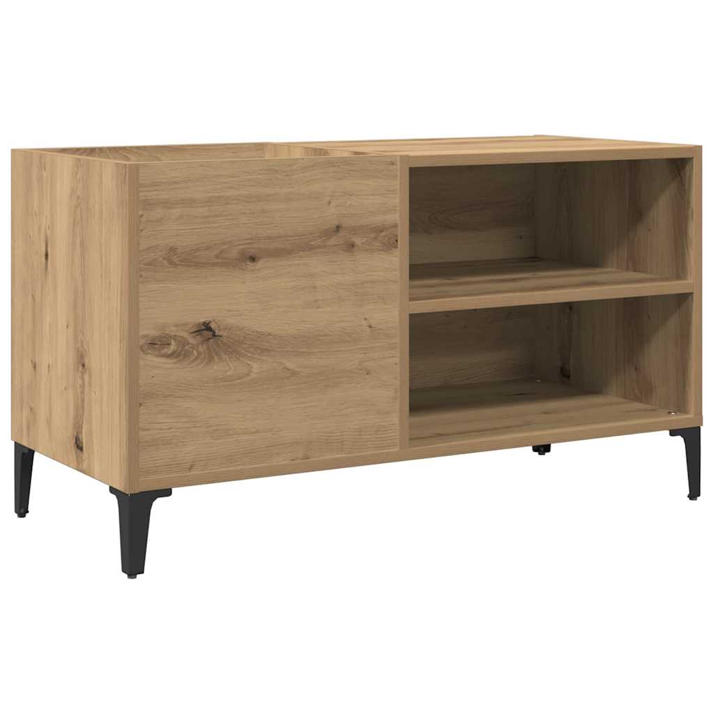 Mobile Porta Dischi Rovere Artigianale 84,5x38x48cm Multistrato | homemem39