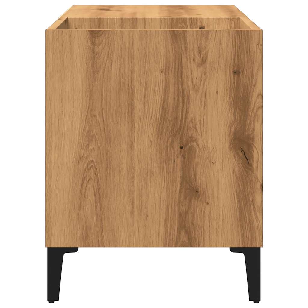 Mobile Porta Dischi Rovere Artigianale 84,5x38x48cm Multistrato - homemem39
