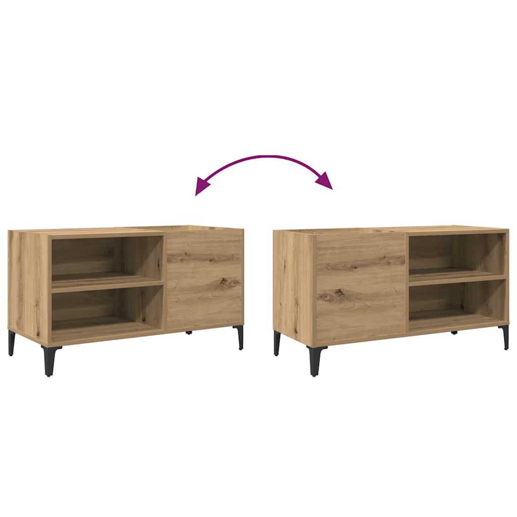Mobile Porta Dischi Rovere Artigianale 84,5x38x48cm Multistrato | homemem39