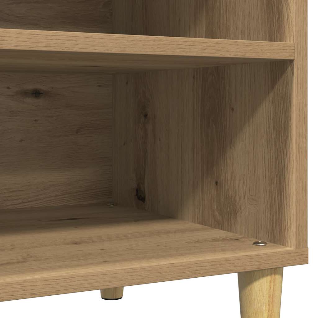 Mobile Porta Dischi Rovere Artigianale 84,5x38x48cm Multistrato | homemem39