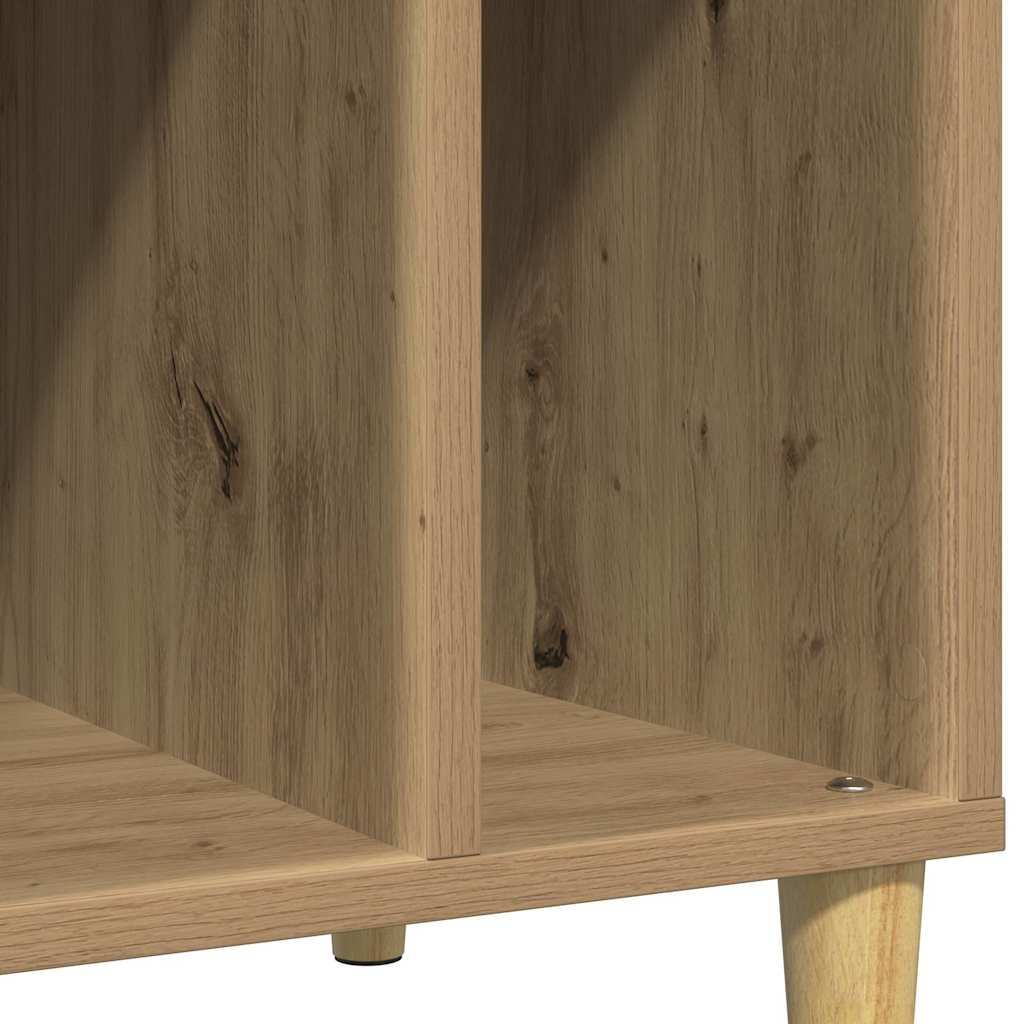 Mobile Porta Dischi Rovere Artigianale 100x38x48 cm Multistrato