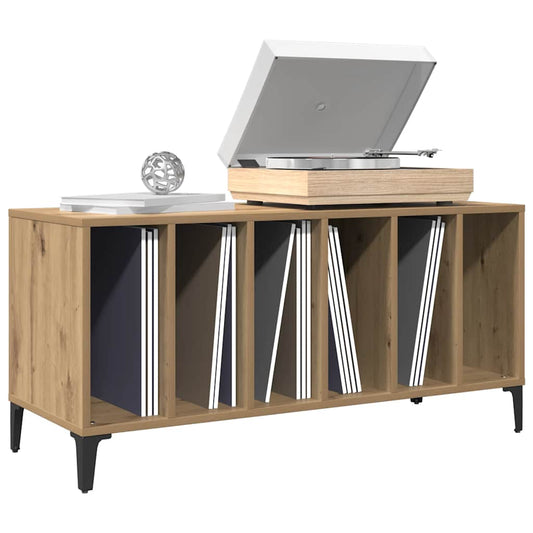 Mobile Porta Dischi Rovere Artigianale 100x38x48 cm Multistrato