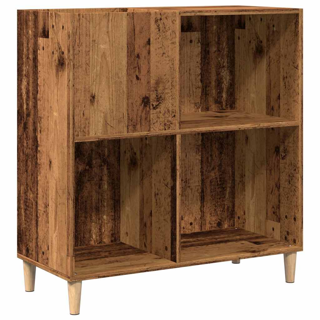 Mobile Porta Dischi Legno Antico 84,5x38x89cm Legno Multistrato | homemem39