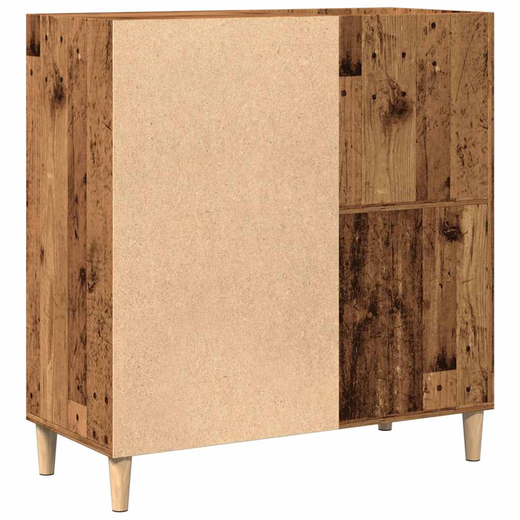Mobile Porta Dischi Legno Antico 84,5x38x89cm Legno Multistrato | homemem39