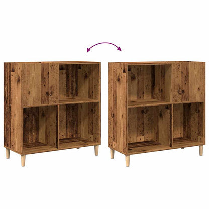 Mobile Porta Dischi Legno Antico 84,5x38x89cm Legno Multistrato | homemem39