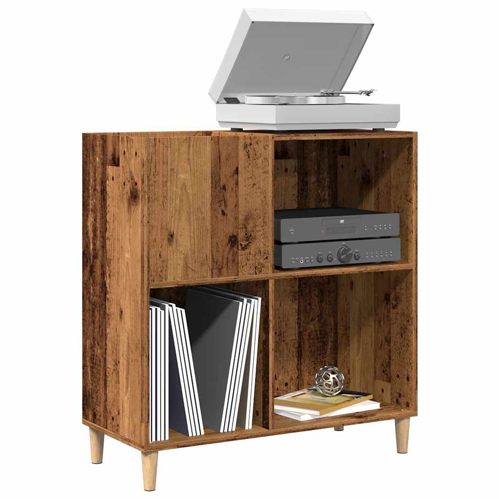Mobile Porta Dischi Legno Antico 84,5x38x89cm Legno Multistrato | homemem39