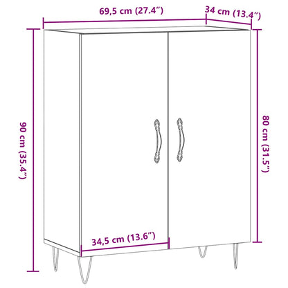 Credenza Legno Antico 69,5x34x90 cm in Legno Multistrato - homemem39