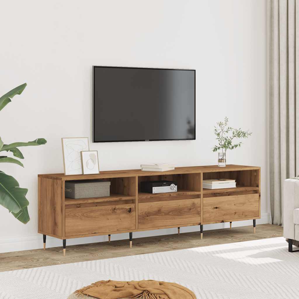 Mobile Porta TV Rovere Artigianale 150x30x44,5 cm Multistrato - homemem39