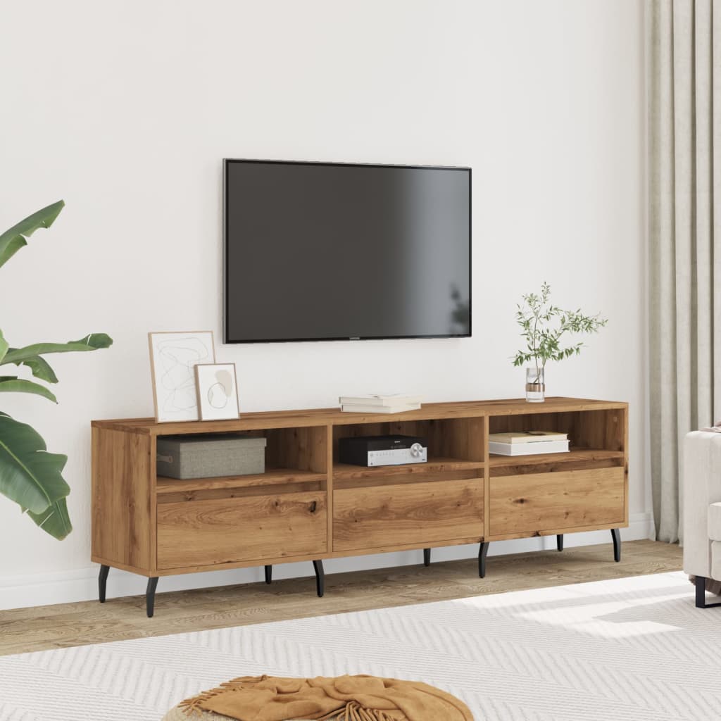 Mobile Porta TV Rovere Artigianale 150x30x44,5 cm Multistrato - homemem39