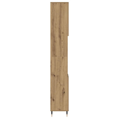 Armadietto Bagno Rovere 30x30x190 cm Legno Multistrato | homemem39