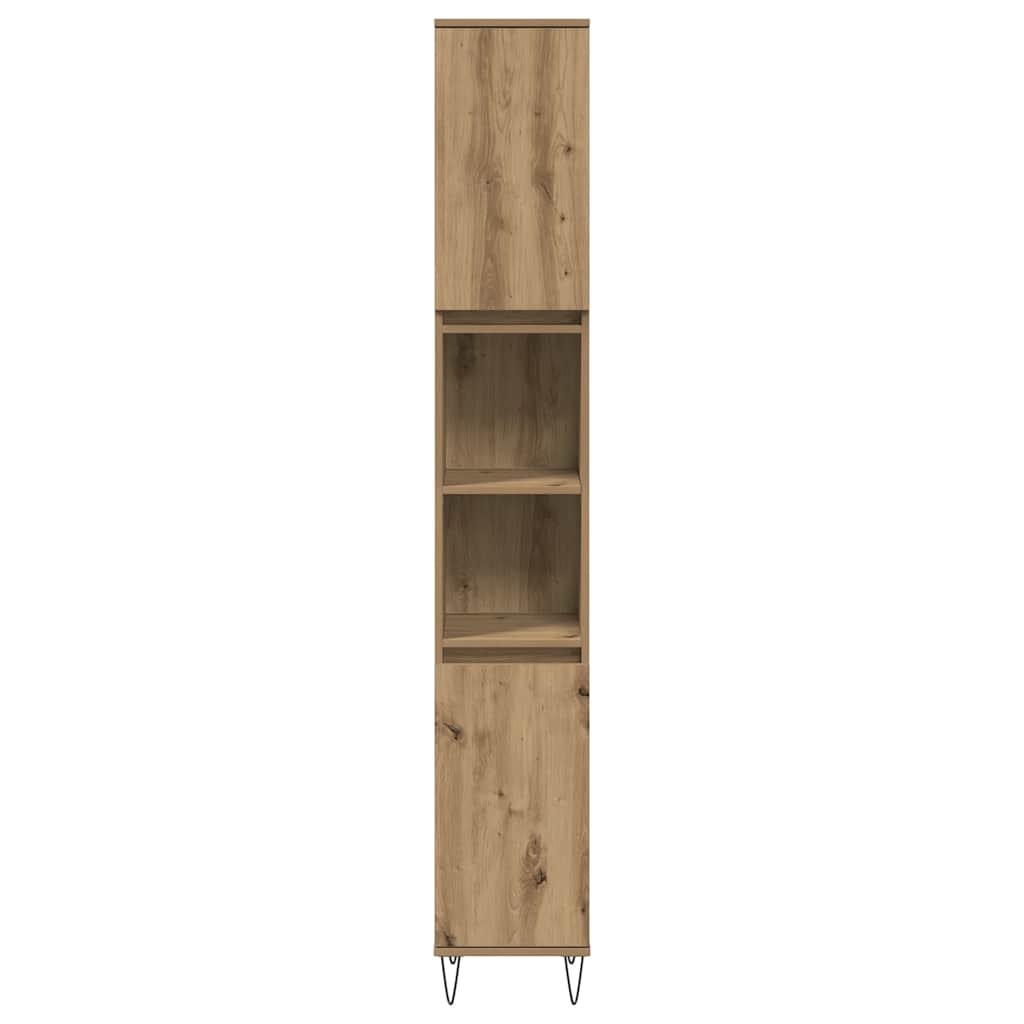 Armadietto Bagno Rovere 30x30x190 cm Legno Multistrato | homemem39