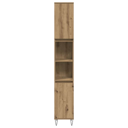Armadietto Bagno Rovere 30x30x190 cm Legno Multistrato | homemem39