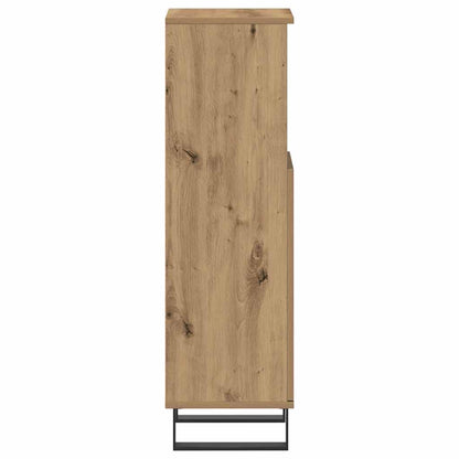 Armadietto da Bagno Rovere Artigianale 30x30x100 cm Truciolato
